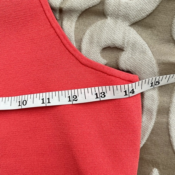 A.L.C. Colby Asymmetric One Shoulder Stretch Knit Bodycon Midi Dress Coral NWT - Picture 5 of 6